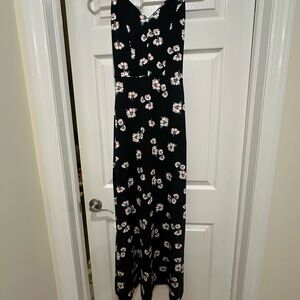 Market & Spruce Black Floral Maxi Dress